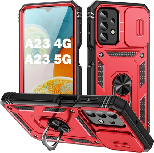 Vista 249 de PASNEW Funda militar para iPhone 13 Pro Max, cubierta de cámara deslizante y soporte de anillo de metal de 360°, carcasa rígida multicapa resistente