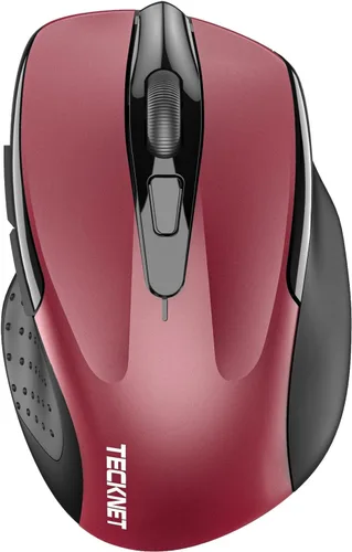Vista 11 de TECKNET Ratón inalámbrico, BT 5.0/2.4G, silencioso 4800 DPI 6 botones Negro