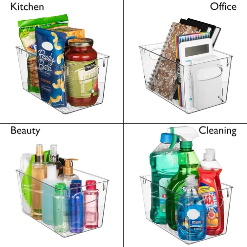 Vista 4 de ClearSpace Contenedores de Almacenamiento de Plástico Transparente – Organización y Almacenamiento Perfecto para Cocina o Despensa – Organizador