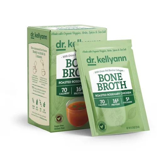 Vista 7 de Dr. Kellyann - Paquetes de polvo de colágeno de caldo de hueso clásico de ternera (7 porciones) – 16g de proteína, colágeno hidrolizado de carne