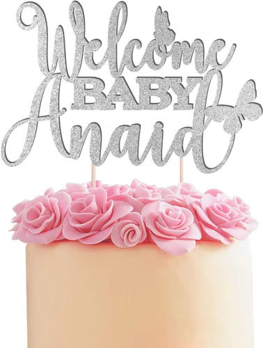 Vista 2 de Decoración personalizada de bienvenida para pastel de bebé, decoración de fiesta de baby shower para baby shower, baby shower, decoración de fiesta