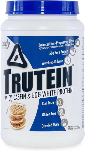 Vista 16 de Body Nutrition Trutein Polvo de Proteína Alto: 45% Suero, 45% Caseína, 10% Clara de Huevo, Sin Gluten, Bajo en Sodio, Polvo de Proteína de Suero