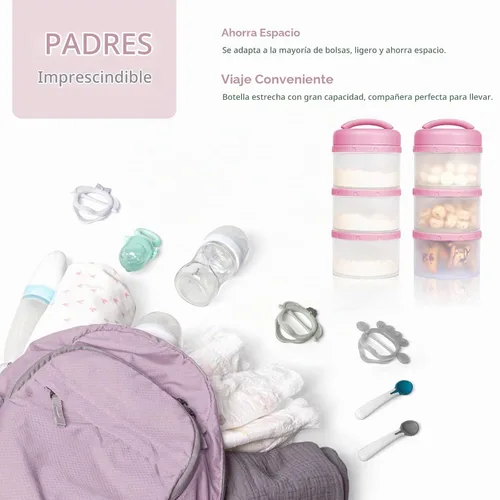 Vista 4 de Termichy - Dispensador de fórmula apilable portátil: contenedor de leche en polvo para llevar