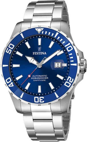 Vista 15 de Festina Reloj automático para hombre, correa de acero inoxidable Black