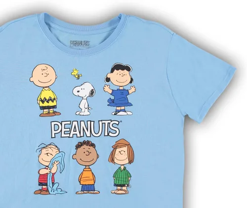 Vista 5 de Peanuts Camiseta de moda Snoopy para mujer, camiseta clásica de Snoopy para jóvenes, camiseta de manga corta lavada, Verde