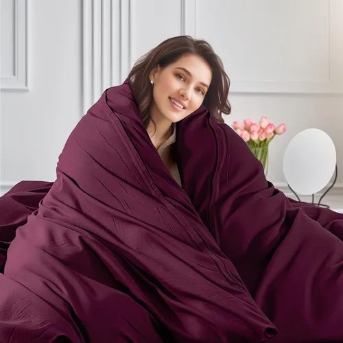 Vista 242 de NEXHOME PRO Funda de edredón Twin XL 100% algodón lavado, transpirable, duradera, texturizada, similar al lino, juego de ropa de cama para el hogar