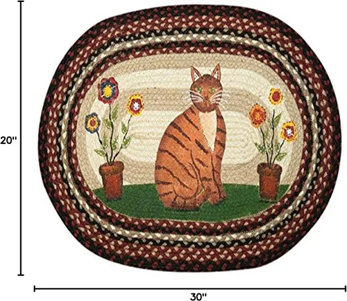 Vista 2 de Earth Rugs alfombra, 20 x 30", borgoña/negro/bronceado