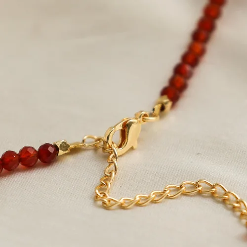 Vista 62 de Gempires - Collar de cuentas de piedras naturales hechas a mano, joyería de cristal hipoalergénica de 20 pulgadas, chapado en oro, joyería de moda