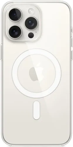 Vista 3 de Apple iPhone 15 Pro Max Funda Transparente con MagSafe: Funda Ligera para Teléfono, Compatibilidad con Carga Inalámbrica, Acabado Liso y Brillante
