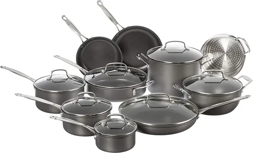Vista 3 de Juego de ollas Cuisinart Chef's Classic™ antiadherentes con anodizado duro, 11 piezas