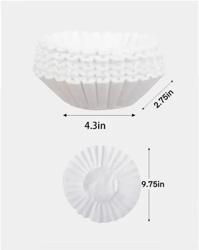 Vista 6 de Filtros de café comercial de 12 tazas, filtros de café grandes, calidad premium, (9 ¾ pulgadas x 4 ¼ pulgadas), filtros totalmente naturales