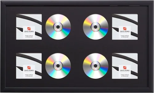 Vista 8 de Craig Frames paspartú para mostrar CD con marco negro de 1 pulgada