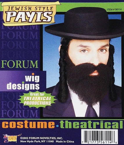 Vista 2 de Forum Novelties Men's Adult Jewish Payes Costume Accessory