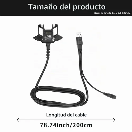 Vista 6 de LANADO Cable de carga USB con adaptador para Zebra Symbol TC70 TC75 PDA cargador de computadora portátil Set reemplaza CBL-TC7X-USB1-01 para escáner
