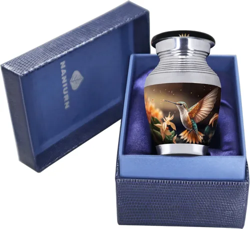 Vista 12 de NANIURN Urna para cenizas para mujeres u hombres, urnas de cremación para cenizas humanas de adultos mujeres y hombres, decorativa funeraria