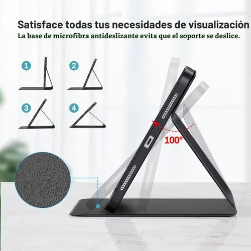 Vista 3 de Funda para iPad de 10ª generación 2022 iPad de 10.9 pulgadas, visión multiángulo y encendido automático/apagado automático, funda protectora de piel