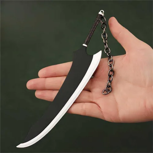 Vista 5 de Ichigo Bankai - Llavero de espada Zangetsu y Tensa Zangetsu Regalo de anime para niños, adolescentes, mujeres, hombres fanáticos