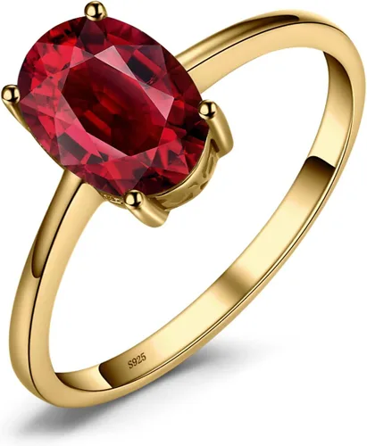Vista 12 de JewelryPalace Anillos de compromiso solitarios de plata de ley 925 chapados en oro de 14 quilates con piedra natal de topacio azul citrino y piedras