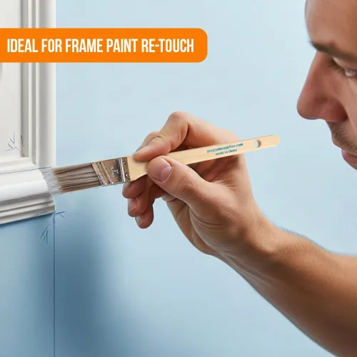 Vista 4 de Vermeer Paquete de 6 pinceles angulares en varios tamaños para todo látex y pinturas al óleo y manchas, mejoras para el hogar