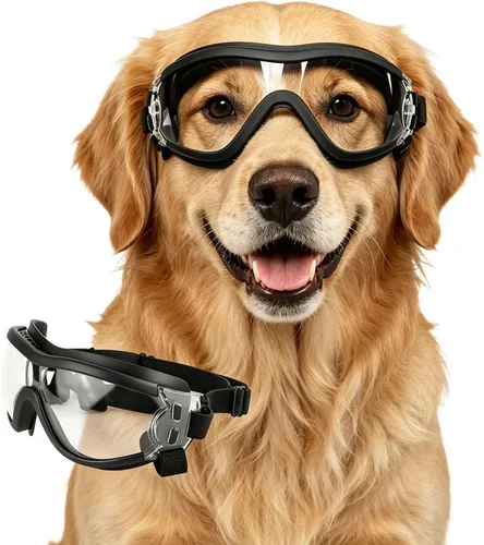 Vista 22 de Antiparras anteojos de sol para gatos o perros pequeños, Negro Negro clásico
