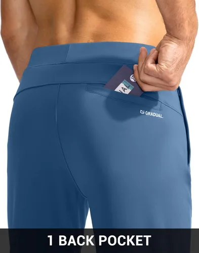 Vista 6 de G Gradual Pantalones deportivos de golf para hombre con bolsillos con cremallera, pantalones elásticos ajustados para correr, trabajo y correr
