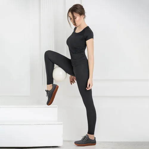 Vista 7 de LeIsfIt Zapatos para caminar para mujer, con puntera ancha, minimalistas, sin caída, transpirables, a la moda
