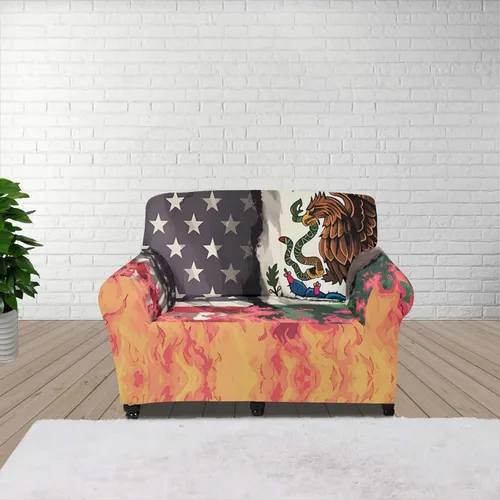 Vista 88 de AFPANQZ Fundas elásticas para sofá, fundas de sofá de águila con bandera estadounidense, fundas de sofá para sofá biplaza para sofás, protectores