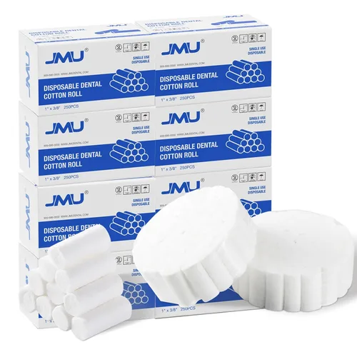 Vista 9 de JMU 50 rollos de algodón dental de 1.5 pulgadas para boca no estériles, tapones para sangrado nasal #2 para la boca no estéril