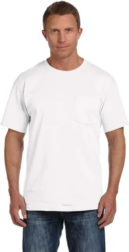 Vista 7 de Fruit of the Loom Paquete de 4 camisetas con bolsillo y cuello redondo para hombre Fresno