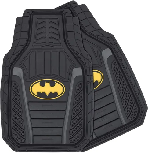 Vista 8 de BDK Warner Bros DC Comics Alfombrillas de Suelo de Goma Resistente Batman Blindado Accesorios para Automóvil - Alfombrillas Universales