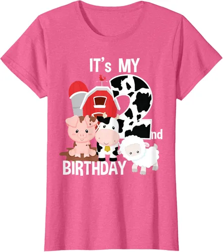 Vista 91 de Camiseta para fiesta de 2 años con texto en inglés "It's My 2nd Birthday", Negro