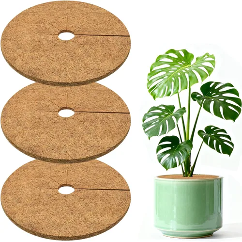 Vista 10 de ZeeDix Pack de 10 anillos de mantillo de fibra de coco, anillo de mantillo de coco coir de 6 pulgadas, protector de árbol 100% natural, anillo