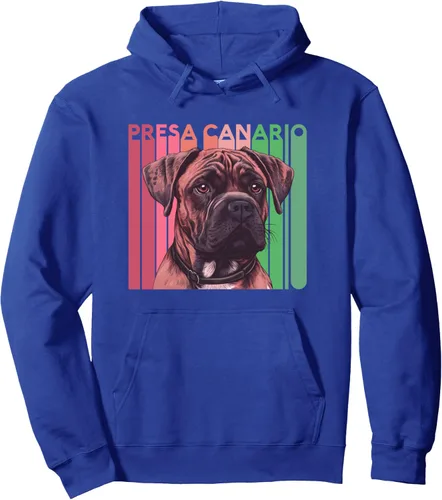 Vista 4 de Presa Canario Dog Retro Mama Papa Mom Dad Pet Lover Breed Pullover Hoodie