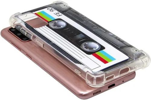 Vista 8 de FAteamll Funda para Galaxy S20 con esquinas reforzadas TPU suave parachoques retro cassette cinta caso compatible con Samsung Galaxy S20
