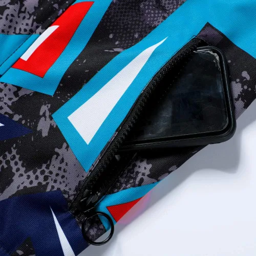 Vista 5 de Aiyuke Chaqueta de lluvia para niños al aire libre, impermeable, impermeable, con capucha, para acampar, senderismo
