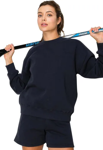Vista 30 de Cali1850 Sudadera Cloud Nine Fleece Crew para mujer, ajuste relajado, cuello acanalado, puños y dobladillo