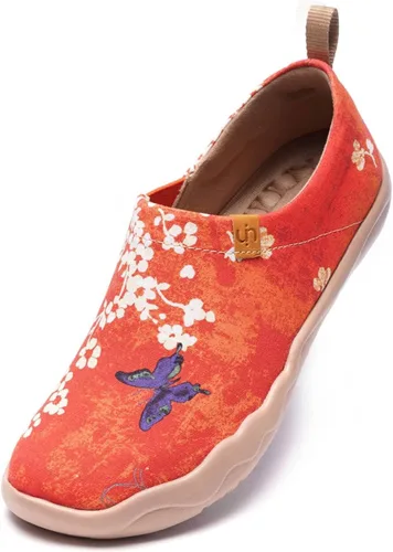 Vista 38 de UIN Mocasines casuales para mujer, de viaje, pintados, para caminar, ligeros, cómodos, de lona, tenis de moda
