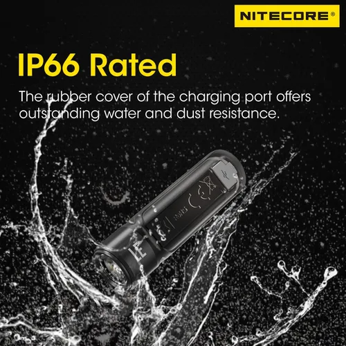 Vista 4 de Nitecore Tiki LE - Llavero de 300 lúmenes, linterna USB-C, recargable, etiqueta EDC