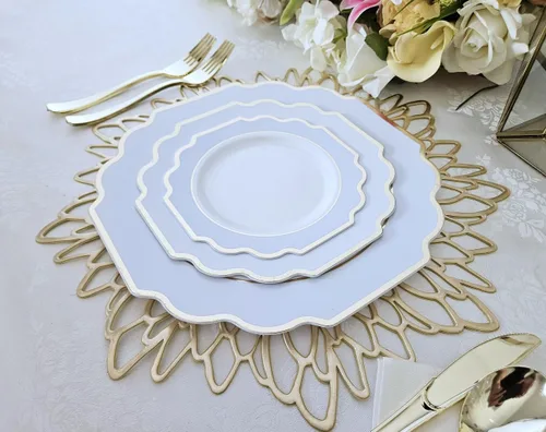 Vista 7 de Occasions - Manteles individuales dorados metálicos, A1. Hoja de oro