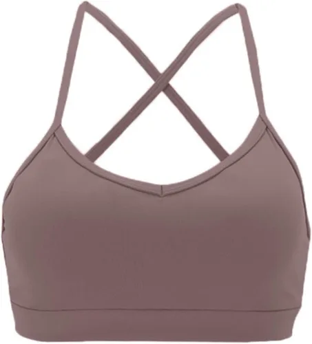 Vista 5 de Aoxjox Sujetadores deportivos de entrenamiento para mujer, sin espalda, con relleno Amor, brasier de bajo impacto, camiseta sin mangas para yoga