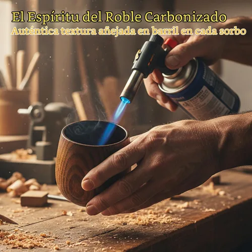 Vista 3 de Juego de 2 vasos de whisky de madera carbonizada – Vaso de bourbon duradero para hombres, vaso de estilo antiguo aislado – Regalos de whisky