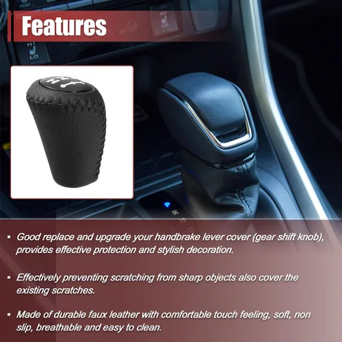 Vista 5 de X AUTOHAUX Palanca de cambios automática Knon para Toyota Land Cruiser Prado Negro