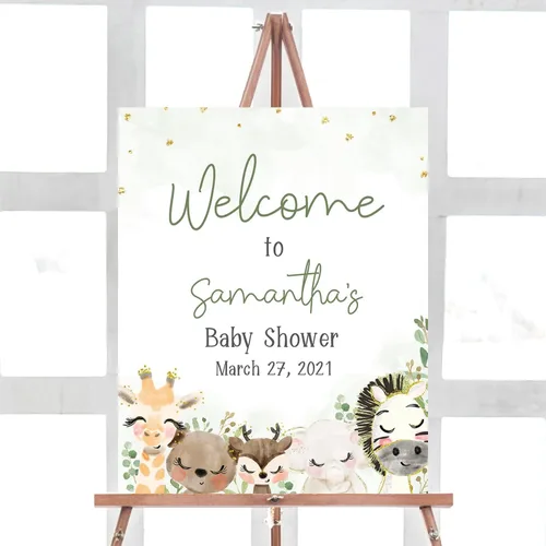 Vista 22 de Letrero de bienvenida para baby shower, personalizable, tema Berry Sweet, varios tamaños