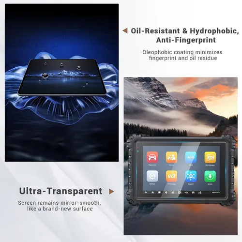 Vista 4 de YEE PIN Protector de pantalla compatible con Autel MS906 MAX Protector de pantalla de vidrio templado para Autel Elite/MS909C/MS909CEV 10.1 pulgadas