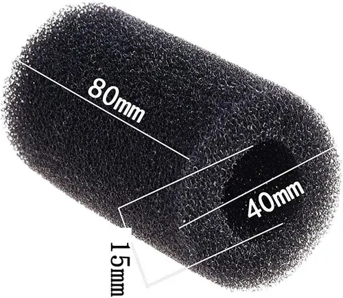 Vista 2 de 12 piezas de accesorios de rollo de espuma de esponja prefiltro negro para acuario pecera