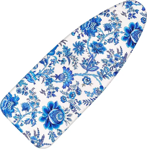 Vista 12 de Funda y almohadilla para tabla de planchar de 15 x 54 pulgadas, funda estándar para tabla de planchar con borde elástico y cierres de , fundas