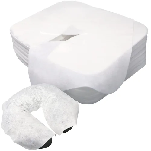 Vista 8 de 200 fundas desechables de algodón de grado médico, fundas para reposacabezas para mesas de masaje, sillas de masaje de 14.17 x 10.6 pulgadas