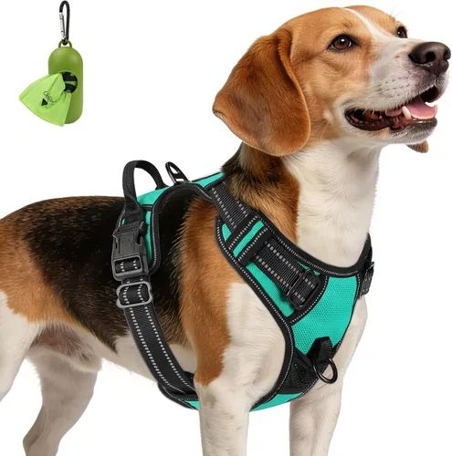 Vista 33 de Joytale Arnés sin tirones para perros pequeños, chaleco reflectante para mascotas con clip frontal, arnés acolchado suave ajustable con asa de fácil