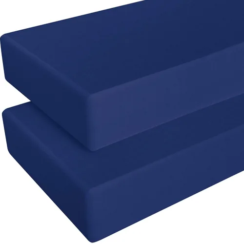 Vista 8 de NTBAY - Sábana bajera ajustable para cuna para bebé, color sólido y suave, 28.0 x 52.0 pulgadas Soft Fitted Crib Sheet with Full Elastic and 8