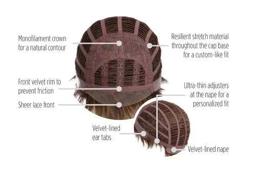 Vista 3 de Hairdo Kidz Super Mane - Peluca para niños con corte de peluquería de Hairuwear, tamaño de gorra ultra pequeña, R1416T Buttered Toast